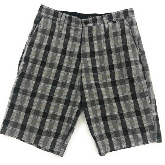 plaid chino shorts